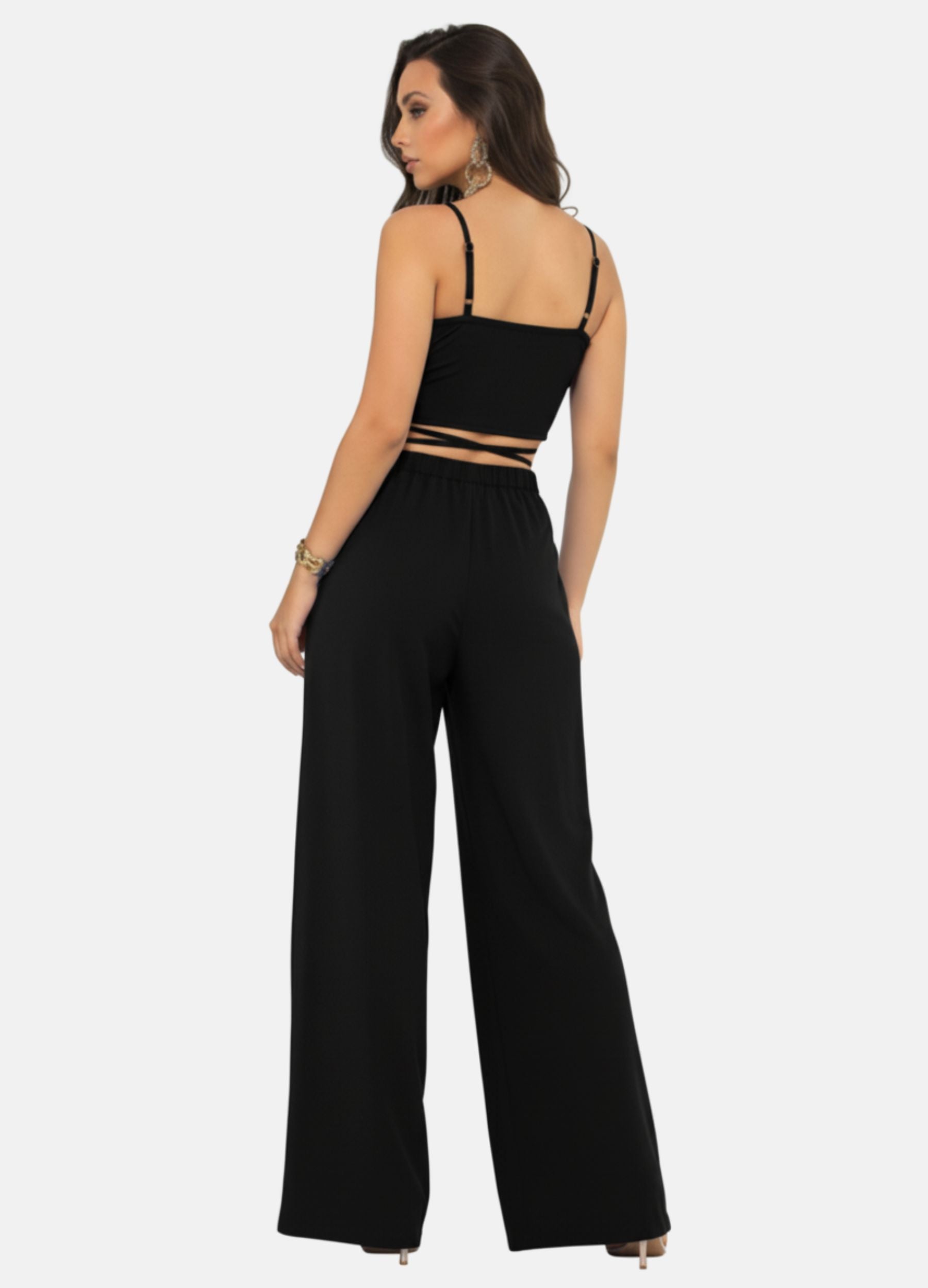 CONJUNTO PANTALONA E CROPPED