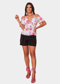 SHORT FEMININO COM CINTO E FIVELA