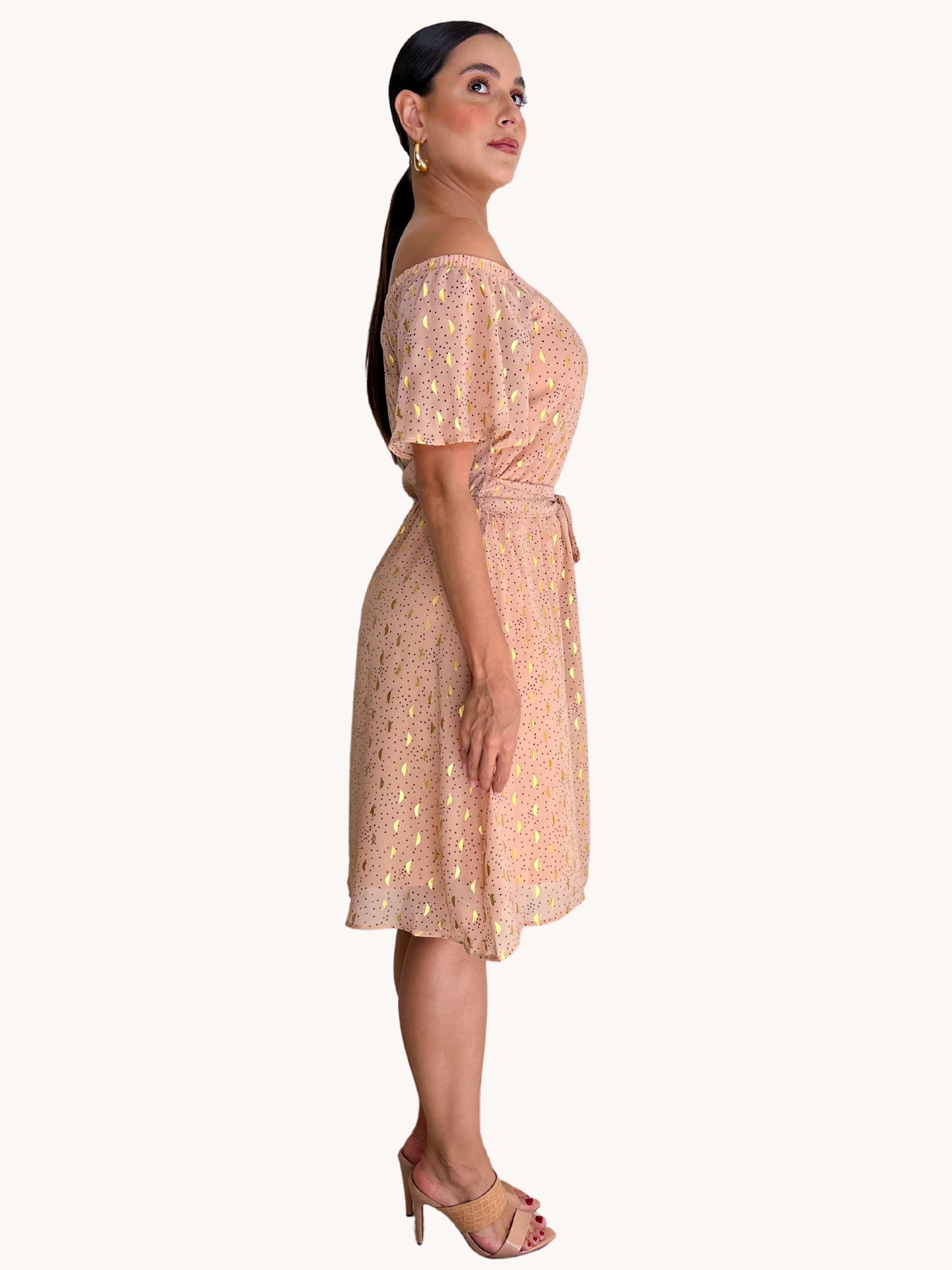 VESTIDO CURTO OMBRO A OMBRO