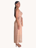 VESTIDO MIDI COM  AMARRACAO