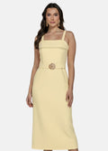 VESTIDO MIDI LAURA C/ PALA E FIVELA